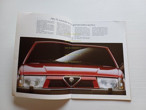 Alfa Romeo 75 tutti modelli 1991 depliant italiano originale