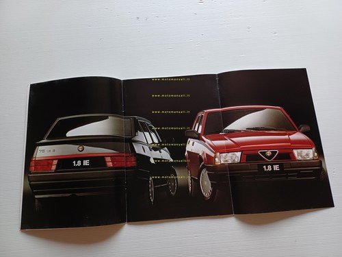 Alfa Romeo 75 tutti modelli 1991 depliant italiano originale