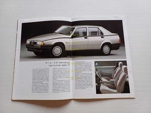 Alfa Romeo 75 tutti modelli 1991 depliant italiano originale