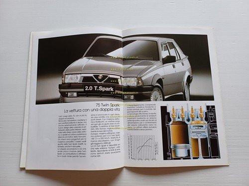 Alfa Romeo 75 tutti modelli 1991 depliant italiano originale