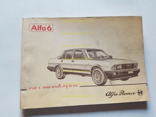Alfa Romeo Alfa 6 1983 manuale uso manutenzione libretto istruzioni …