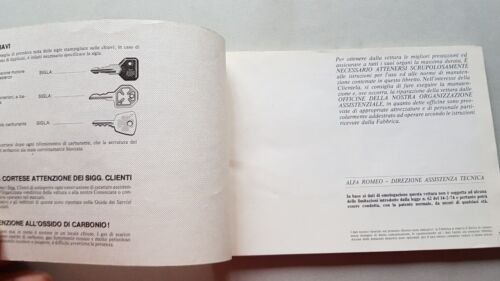 Alfa Romeo Alfa 6 2.5 1983 manuale uso originale owner's …