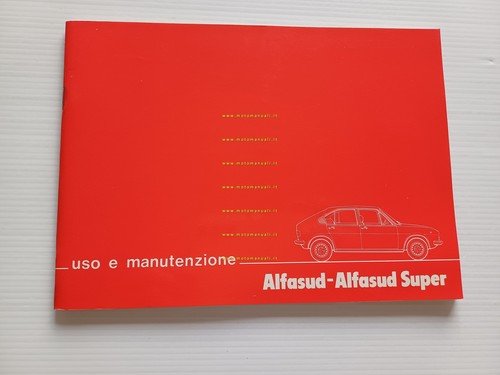 Alfa Romeo Alfasud - Alfasud Super 1977 manuale uso manutenzione …