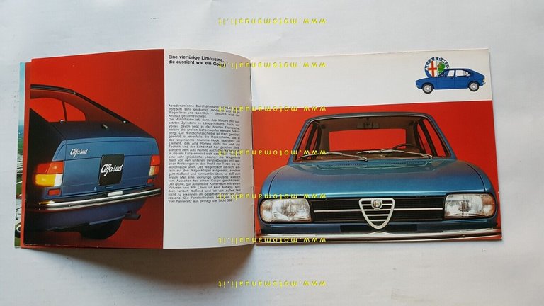 Alfa Romeo Alfasud 1972 depliant originale TEDESCO Text auf Deutsch …