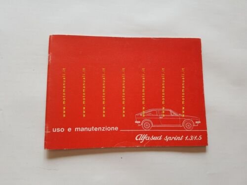 Alfa Romeo Alfasud Sprint 1.3 - 1.5 1978 manuale uso …