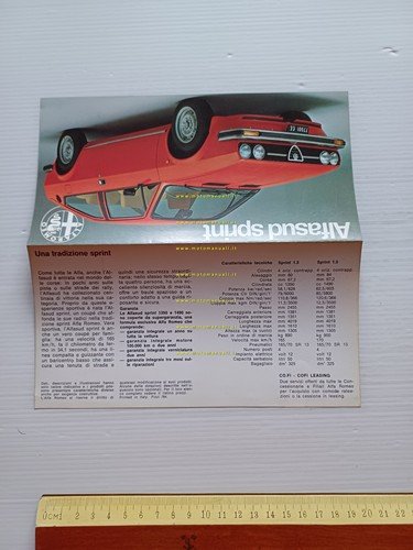 Alfa Romeo Alfasud Sprint 1.3-1.5 1978 depliant italiano originale