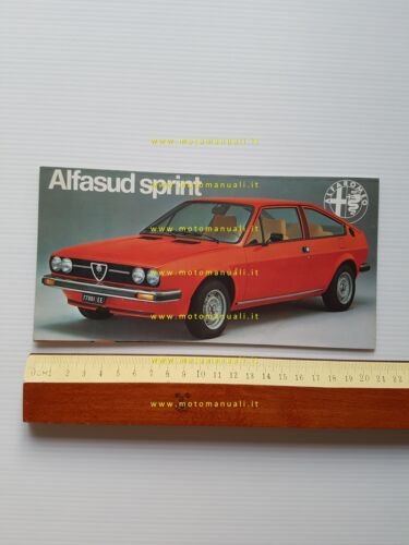 Alfa Romeo Alfasud Sprint 1978 depliant originale italiano