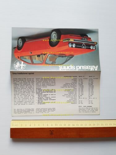 Alfa Romeo Alfasud Sprint 1978 depliant originale italiano