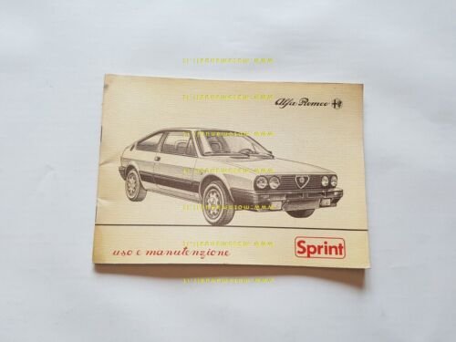 Alfa Romeo Alfasud Sprint 1983 manuale uso manutenzione libretto originale
