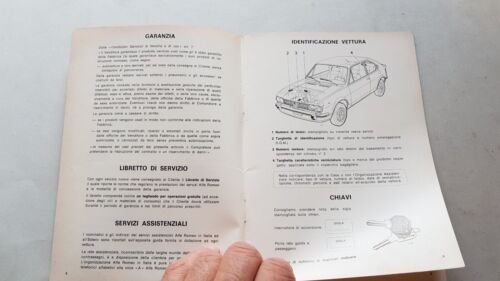 Alfa Romeo Alfasud TI 1973 manuale uso originale owner's manual