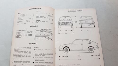 Alfa Romeo Alfasud TI 1973 manuale uso originale owner's manual