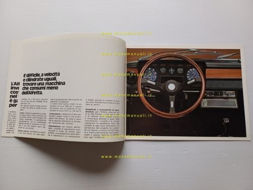 Alfa Romeo Alfetta 1.6 - 1.8 1977 depliant italiano originale …