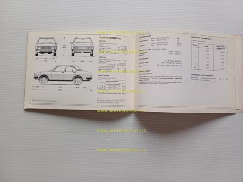 Alfa Romeo Alfetta 2000 L 1981 manuale uso manutenzione libretto …