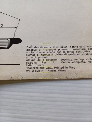 Alfa Romeo Alfetta GT 1.6 - GTV 2.0 1977 depliant …