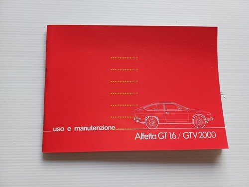 Alfa Romeo Alfetta GT 1.6 - GTV 2000 1976 manuale …