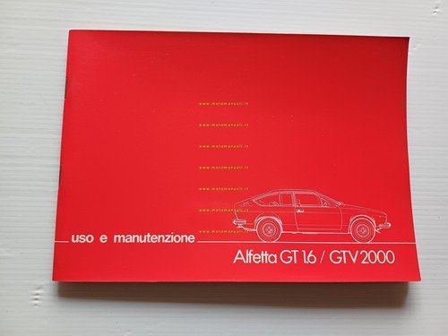 Alfa Romeo Alfetta GT 1.6 - GTV 2000 1976 manuale …