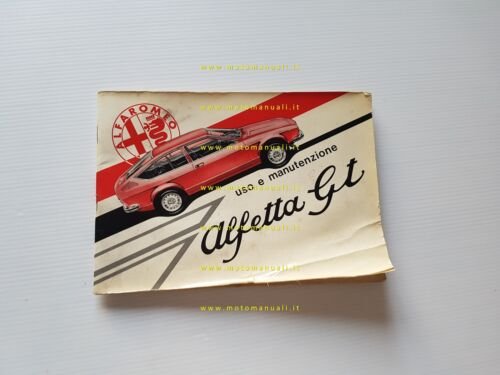 Alfa Romeo Alfetta GT 1975 manuale uso manutenzione libretto originale
