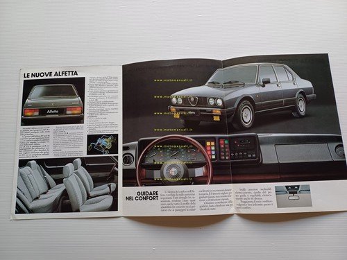 Alfa Romeo Alfetta modelli 1983 depliant italiano originale