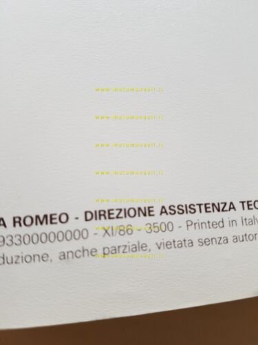 Alfa Romeo AR 6 1986 manuale uso manutenzione libretto originale