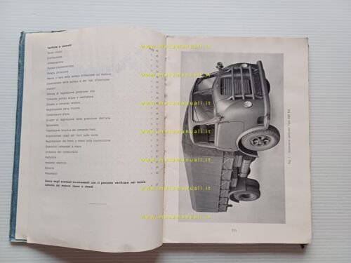 Alfa Romeo Autocarro 800 R.E. Militare 1941 manuale uso manutenzione …