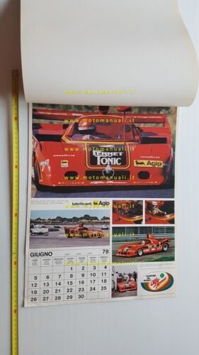 Alfa Romeo calendario 1978 italiano originale auto no brochure