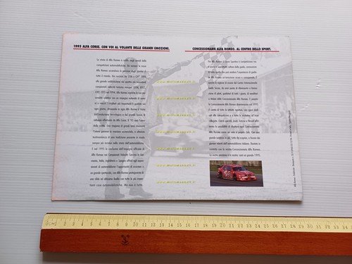 Alfa Romeo Corse 1995 depliant originale italiano