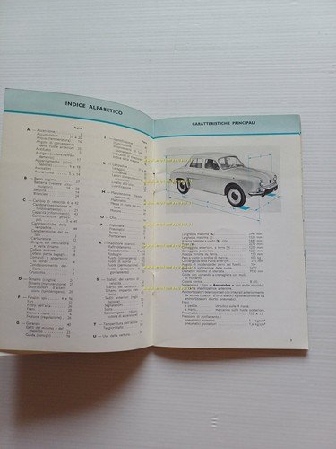 Alfa Romeo Dauphine manuale uso manutenzione libretto istruzioni originale