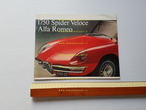 Alfa Romeo Duetto 1750 Spider Veloce coda tonda 1969 depliant …