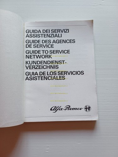 Alfa Romeo elenco concessionari officine Italia - Estero 1982
