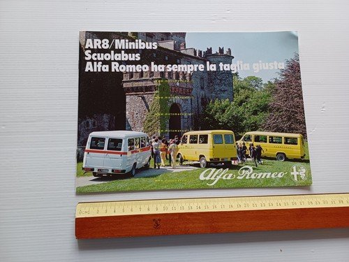 Alfa Romeo furgone AR 8 30-35 Scuolabus 1981 depliant originale …