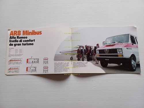Alfa Romeo furgone AR 8 30-35 Scuolabus 1981 depliant originale …