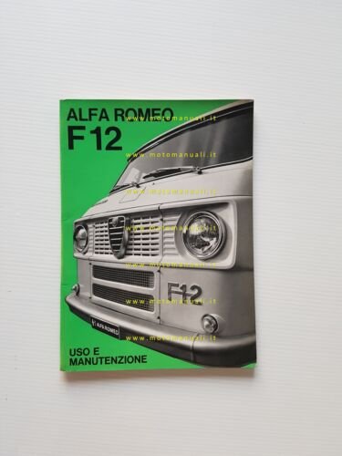 Alfa Romeo furgone F12 1967 manuale uso manutenzione libretto originale