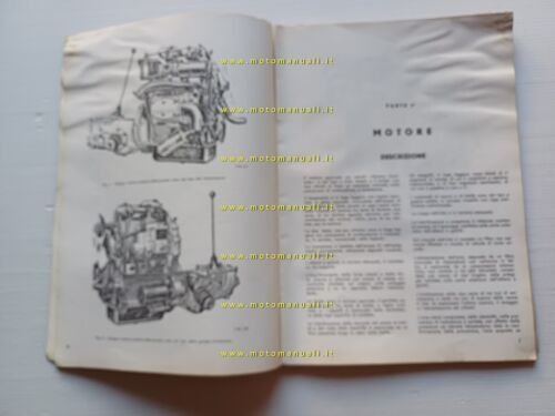 Alfa Romeo furgone Romeo Autotutto manuale officina MOTORE Diesel 1957 …