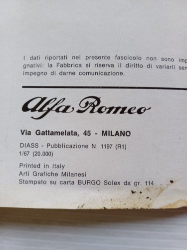Alfa Romeo Giulia - Spider Freni a Disco ATE 1967 …