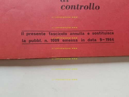 Alfa Romeo Giulia 1300 1967 manuale officina caratteristiche tecniche originale