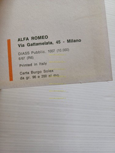 Alfa Romeo Giulia 1300 1967 manuale uso manutenzione libretto originale