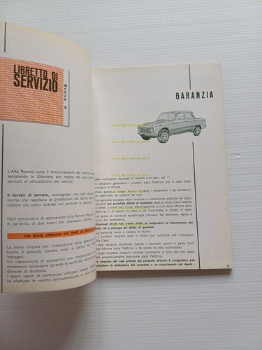 Alfa Romeo Giulia 1300 1967 manuale uso manutenzione libretto originale