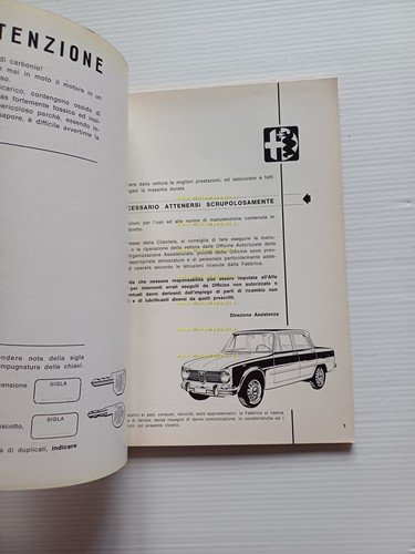 Alfa Romeo Giulia 1300 Super 1971 manuale uso manutenzione libretto …