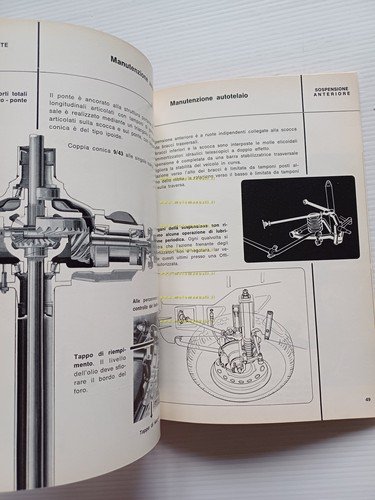 Alfa Romeo Giulia 1300 Super 1971 manuale uso manutenzione libretto …
