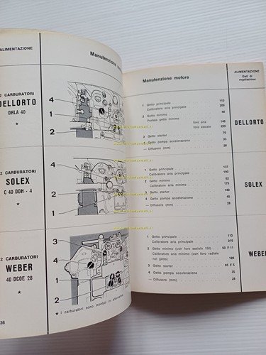Alfa Romeo Giulia 1300 Super 1971 manuale uso manutenzione libretto …