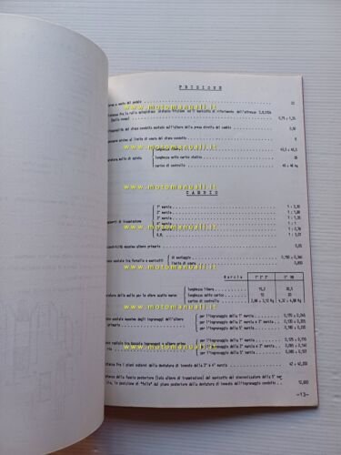 Alfa Romeo Giulia 1300 ti 1966 manuale officina caratteristiche tecniche