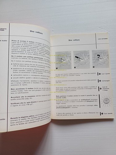 Alfa Romeo Giulia 1300 TI 1967 manuale uso manutenzione libretto …