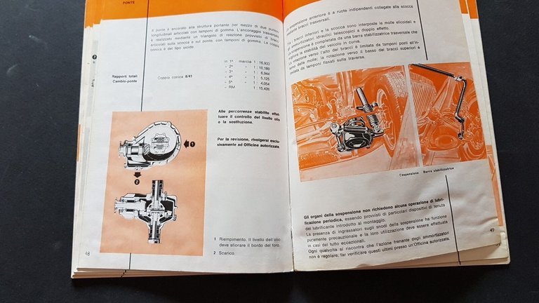 Alfa Romeo Giulia 1600 TI 1966 manuale uso originale owner's …