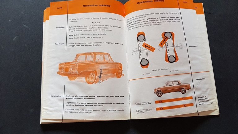 Alfa Romeo Giulia 1600 TI 1966 manuale uso originale owner's …
