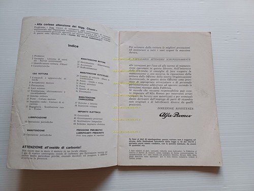 Alfa Romeo Giulia Nuova Super 1976 manuale uso manutenzione libretto …