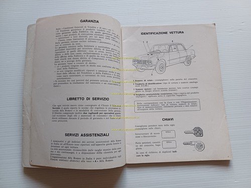 Alfa Romeo Giulia Nuova Super 1976 manuale uso manutenzione libretto …