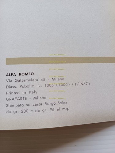 Alfa Romeo Giulia Spider - Giulia Spider Veloce 1967 manuale …