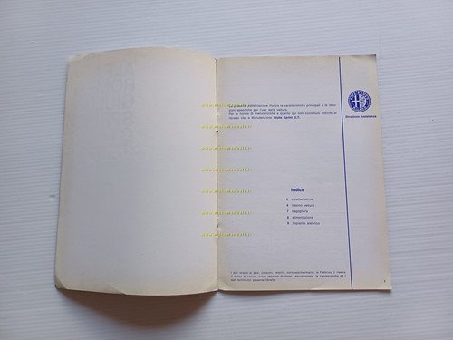 Alfa Romeo Giulia Sprint GT Veloce 1967 ALLEGATO manuale uso …