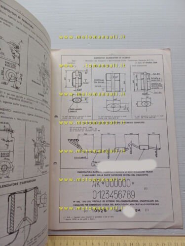 Alfa Romeo Giulia Super 105.26 1964 agg. 4.69 scheda omologazione …