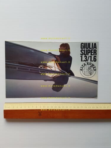 Alfa Romeo Giulia Super 1300 1600 1973 depliant originale italiano